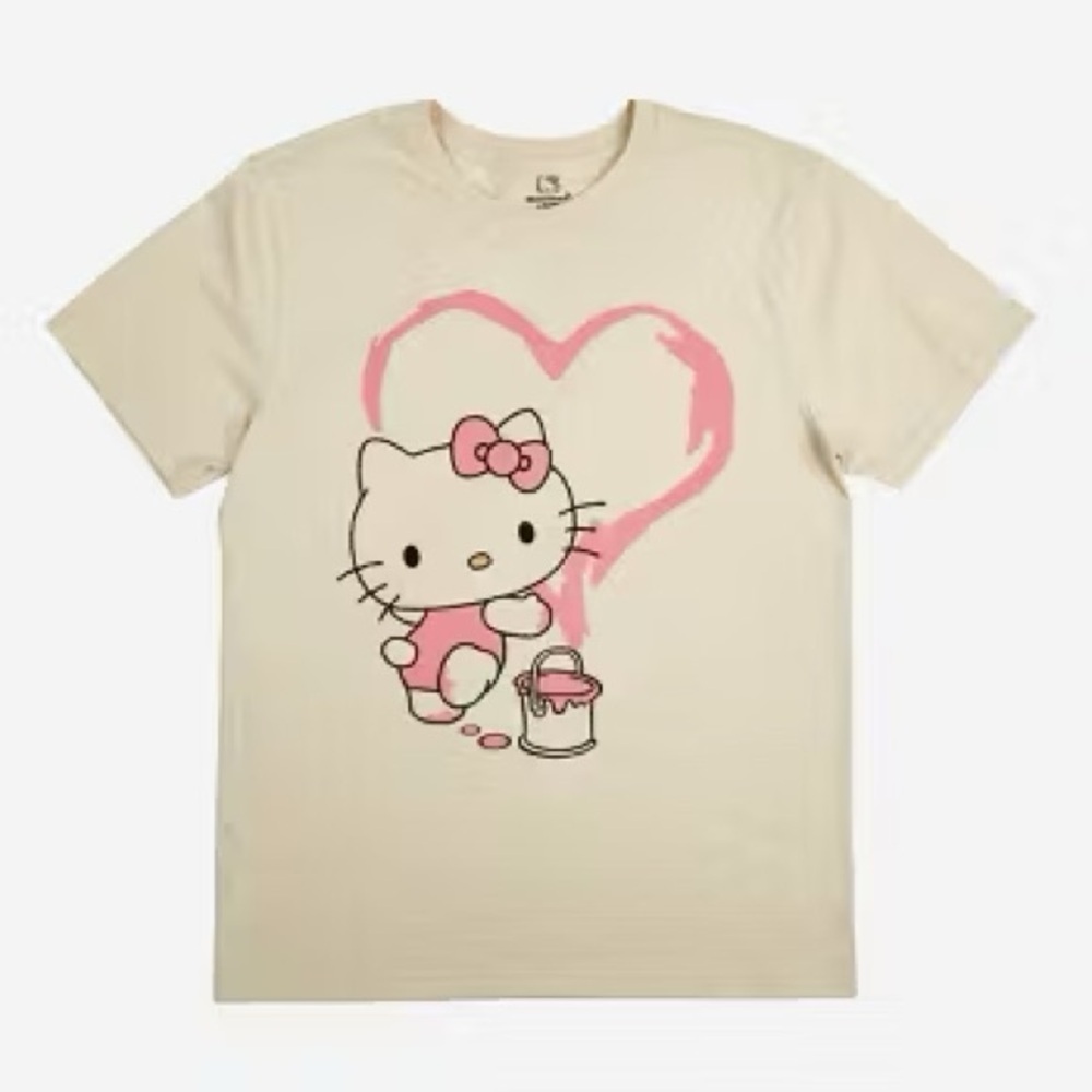 NWT Hello Kitty Cream and Hot Pink T-Shirt
